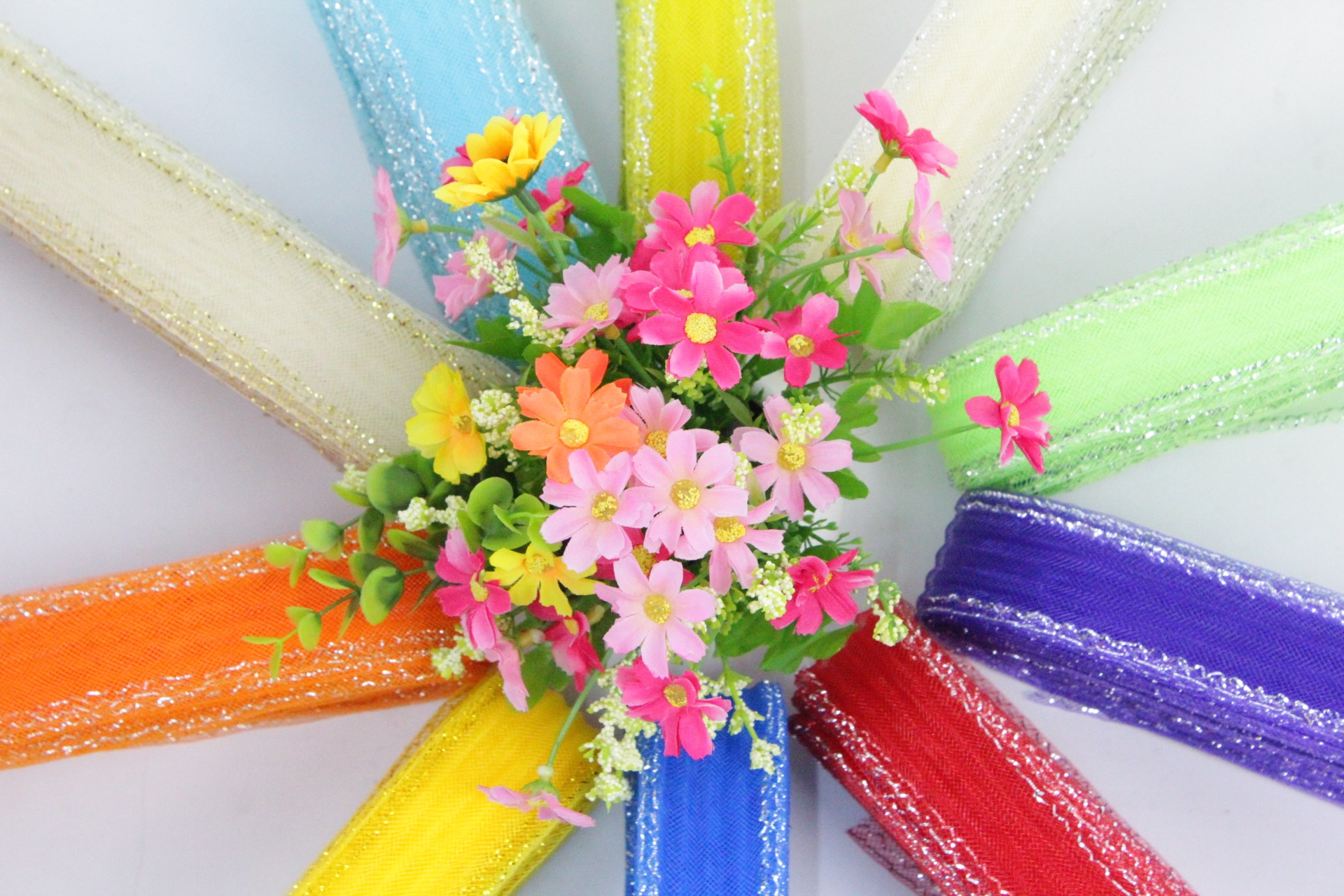 Supply high quality elastic mesh cloth, mesh belt, ribbon 4.5 cm silver edge ripple thumbnail