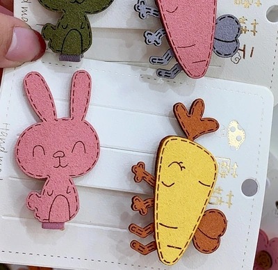 Korean Version Of Cute Cartoon Clamp Duck Beak Clip Rabbit Radish Ins Cute Girl Travel All Accessory