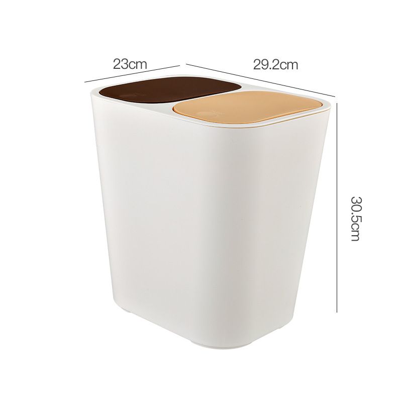 Direct-sale classified trash can, press type household double-lid 20L dry and wet classification trash can for living room, bedroom and kitchen Item Picture