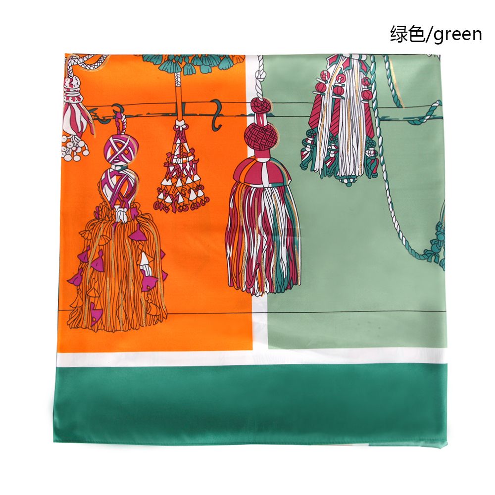 Origin Goods Twill Silk Hot Gold Beard Pattern Large Square Scarf Women Spring And Autumn Outdoor All Matching Style Scarf undefined