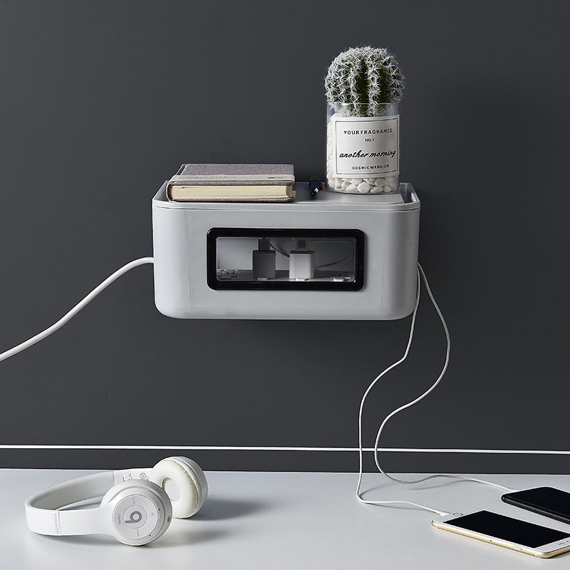 直销无线wifi路由器盒神器遮挡路由器电线塑料路由器壁挂机顶盒置1005