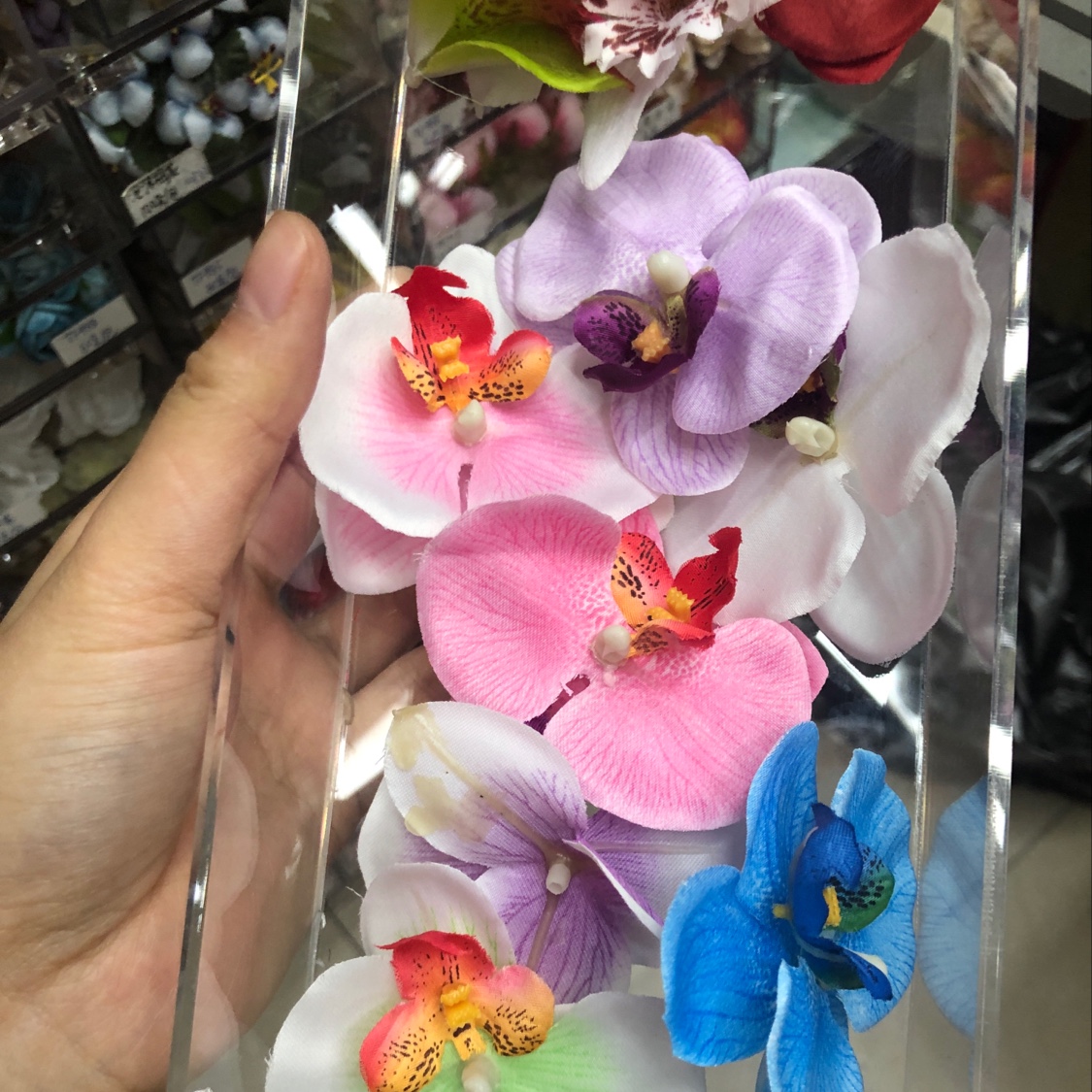 蝴蝶兰仿真花干花摆设仿真花艺装饰家居装饰品DIY创意头饰配件