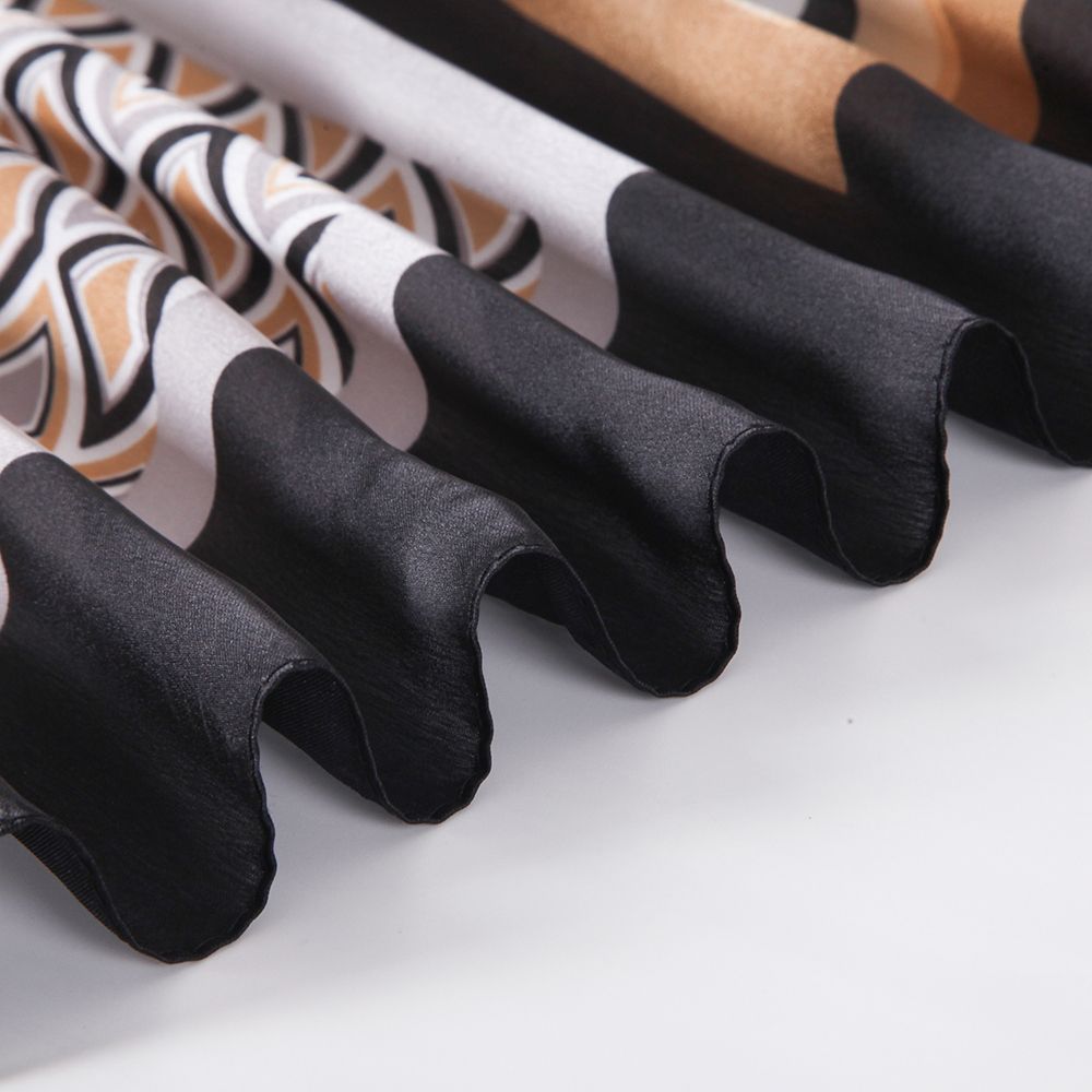 Foreign Trade Supply Silk Satin Printed Three Square Spring And Autumn Women's Scarf European And American Style Printed Scarf In Stock undefined