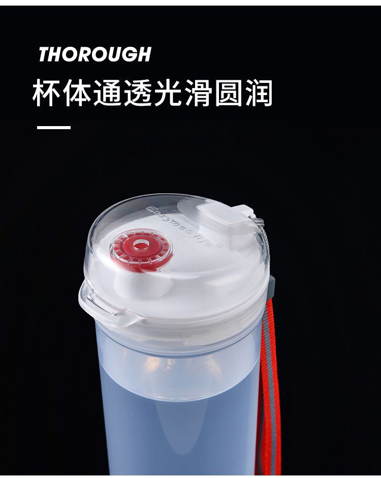 Direct-sale sports plastic water cup 580Ml portable anti-drop cup, fitness cup for male and female students at hand detail image 7