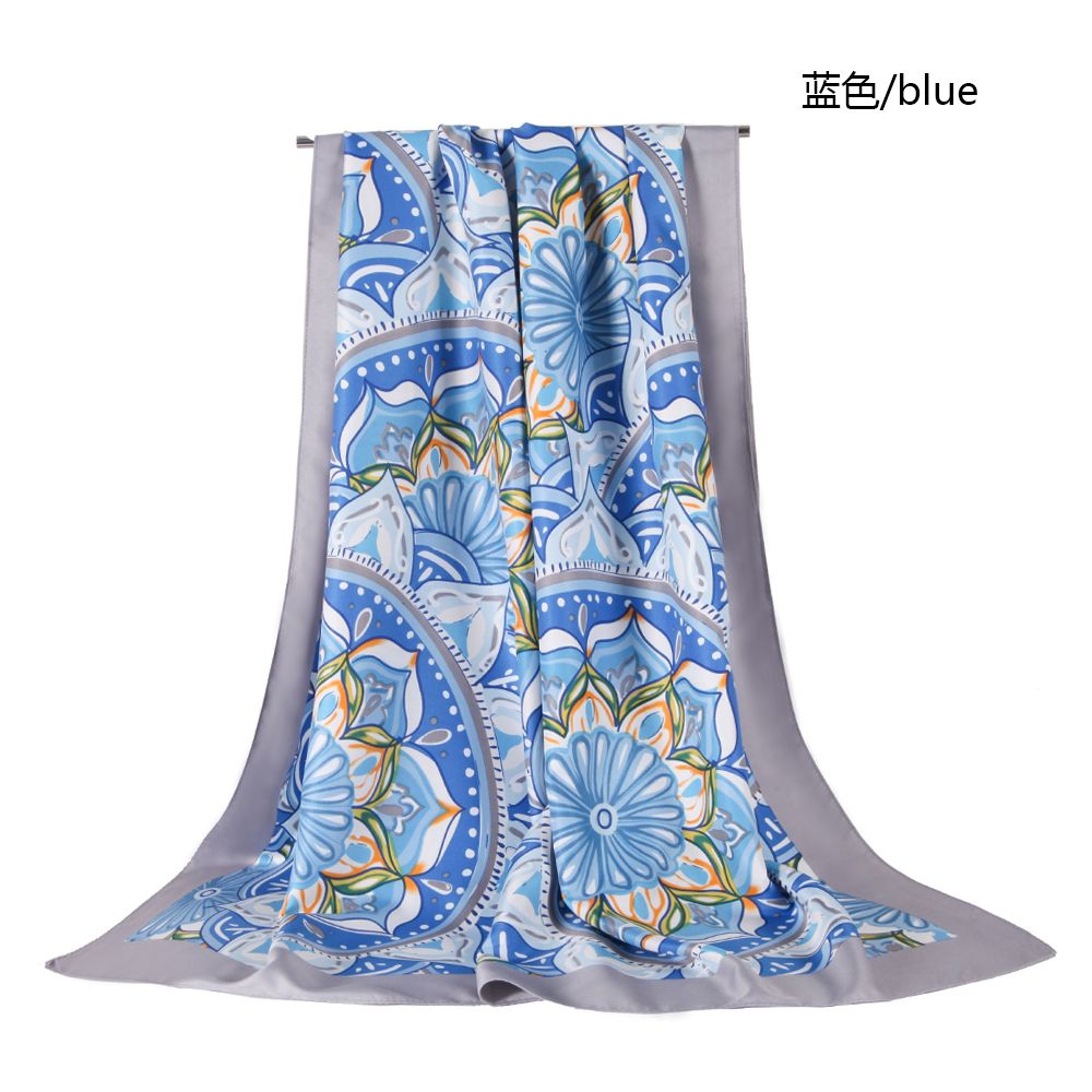 Amazon Goods Polyester Material Fashion Printed Scarf Twill Silk Circle Pattern Scarf In Stock undefined
