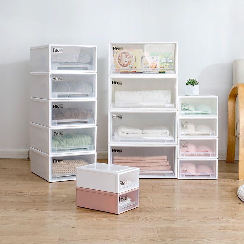 Direct sales of 36*25.7*14 transparent plastic drawer-type wardrobe storage box, storage cabinet, cosmetics storage box, toy and underwear organizing box FB2208 full figure