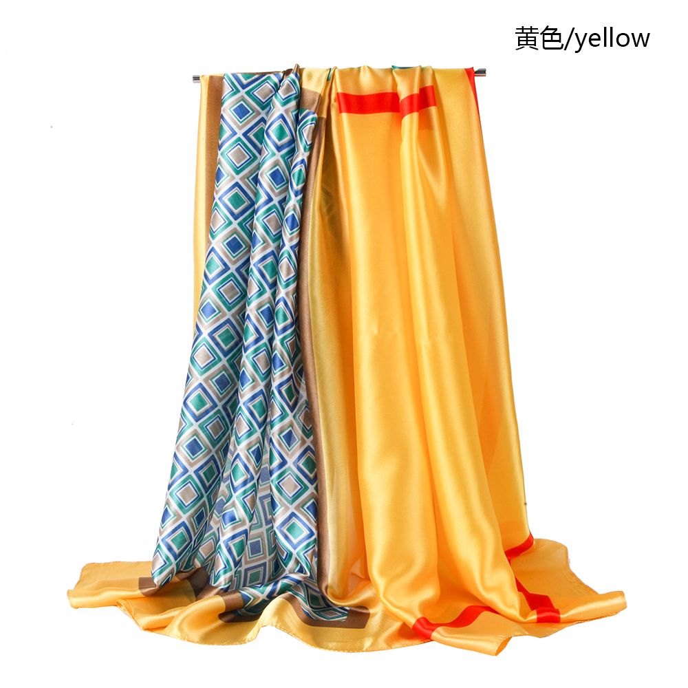 Foreign Trade Supply Silk Satin Printed Three Square Spring And Autumn Women's Scarf European And American Style Printed Scarf In Stock undefined