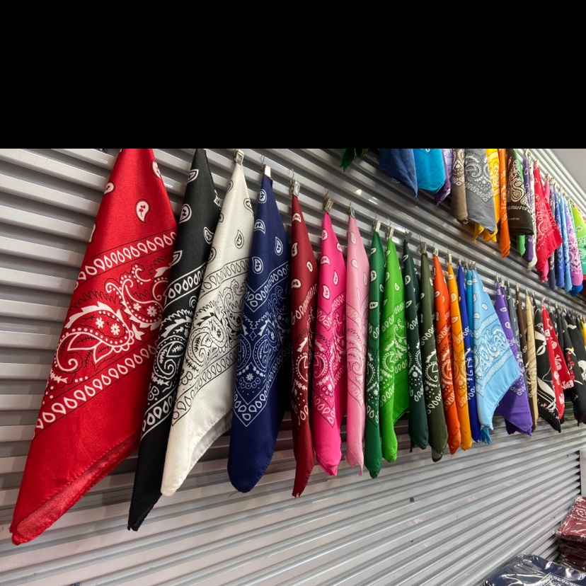 Cashew flower polyester square and headscarf