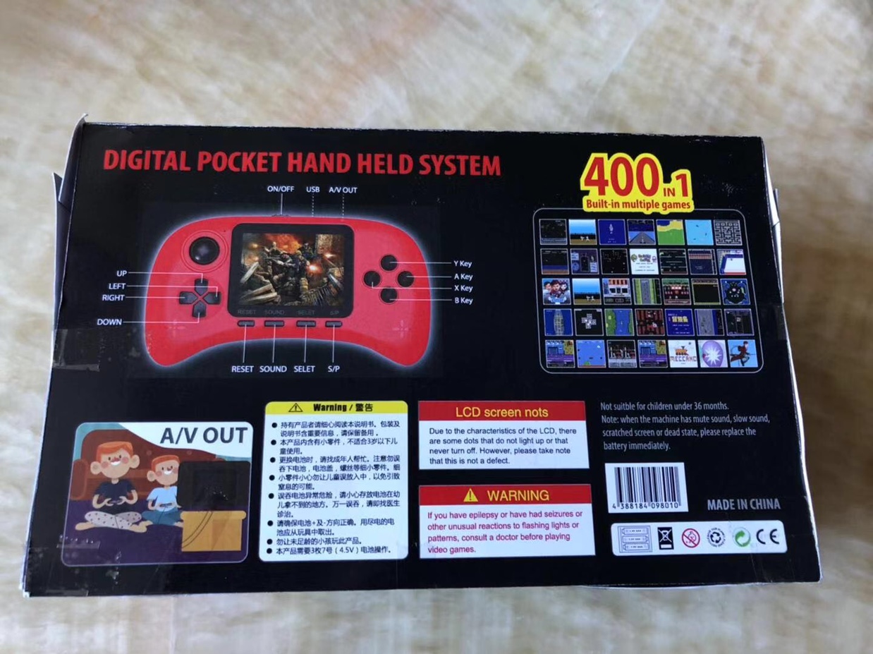HC9801彩色大屏500合一游戏机掌上游戏机外贸出口