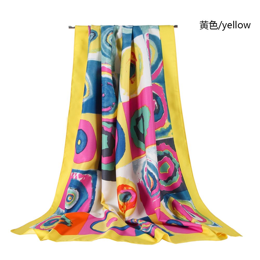 New Twill Silk Polyester Material Digital Circle European And American Style Scarf Yiwu Manufacturers Scarf In Stock undefined