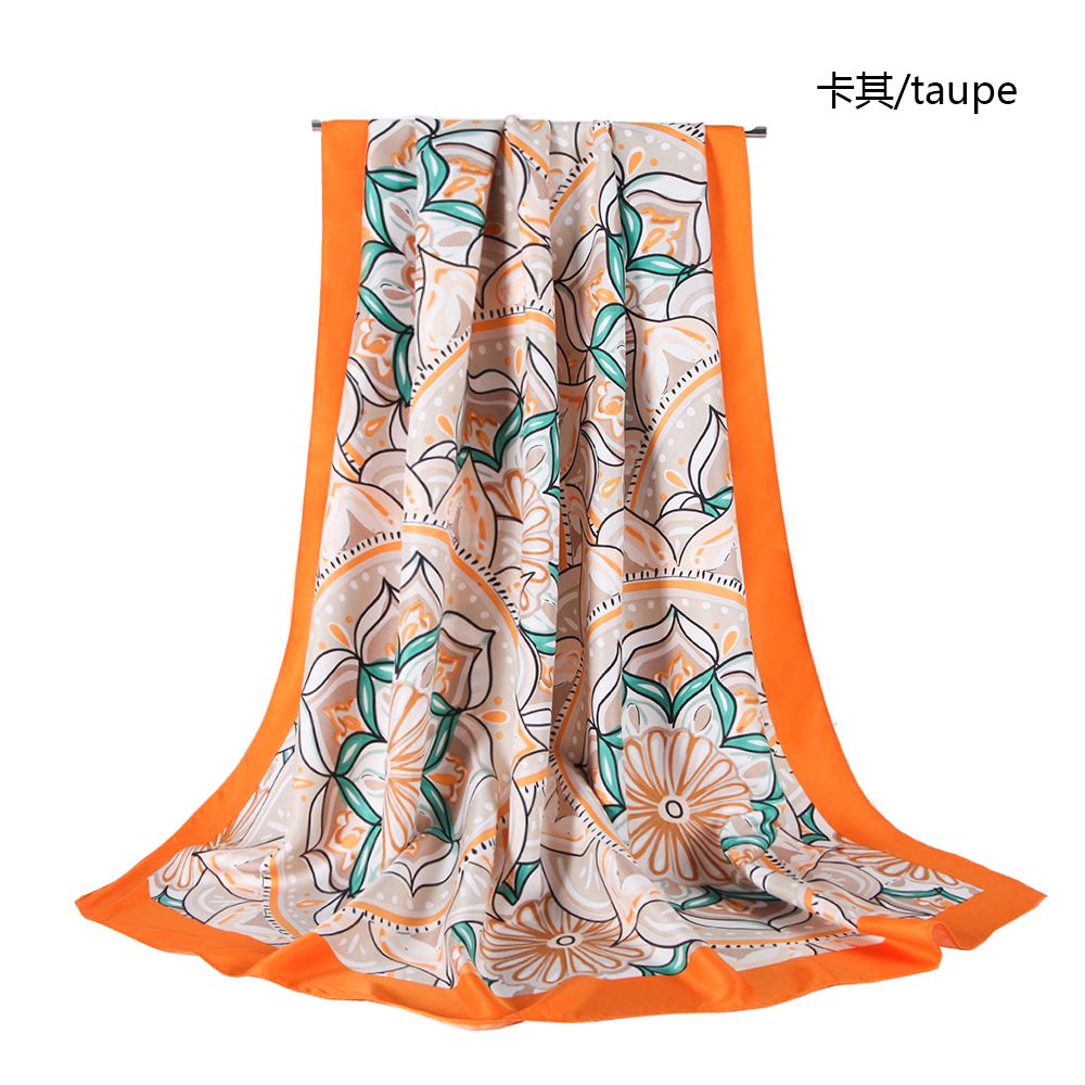 Amazon Goods Polyester Material Fashion Printed Scarf Twill Silk Circle Pattern Scarf In Stock undefined