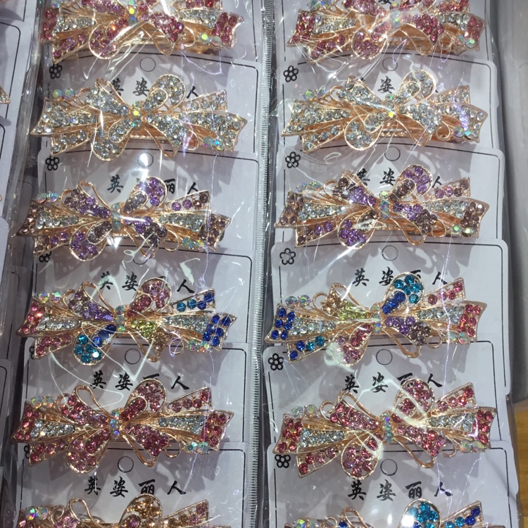 Alloy large bobby pin bow tie 8 cm thumbnail