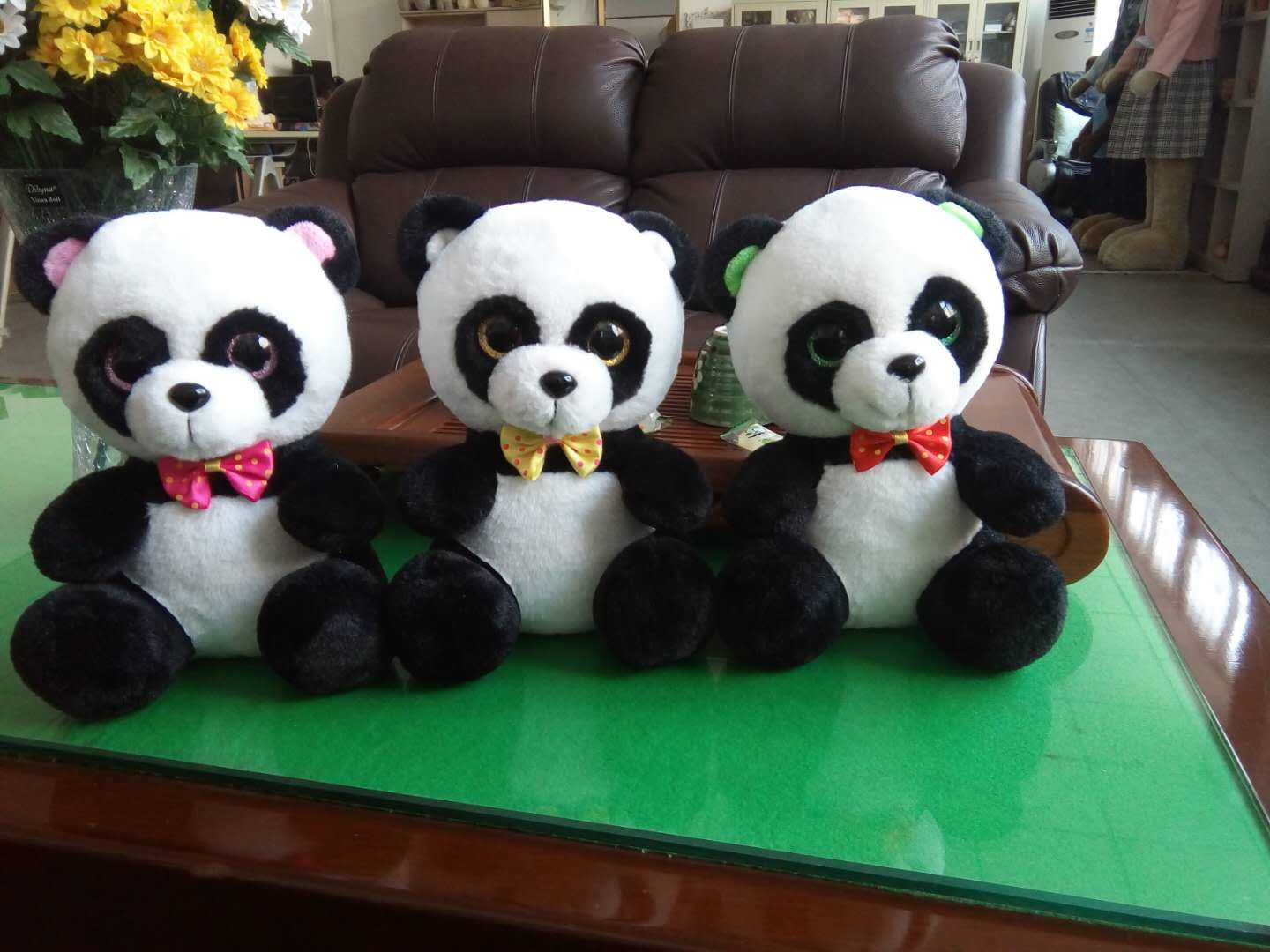 Bow-tied giant panda plush toy thumbnail