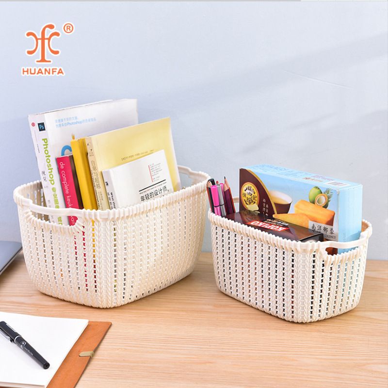 Direct sales desktop rattan storage baskets, kitchen sundries sorting and storage baskets, snack and toy storage baskets, bathroom clothes storage baskets Application Scenario
