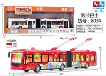 林达玩具会讲故事的城市双节巴士早教惯性车声光玩具