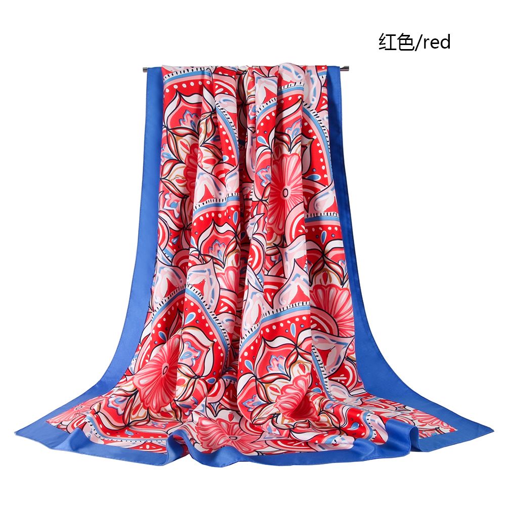 Amazon Goods Polyester Material Fashion Printed Scarf Twill Silk Circle Pattern Scarf In Stock undefined