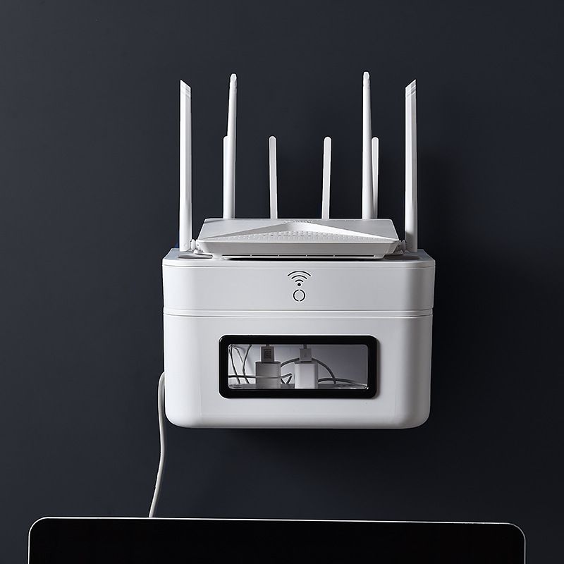 Direct-sale wireless router storage box, wall-mounted set-top box, power strip, socket organization magic tool, wire storage box Specification image