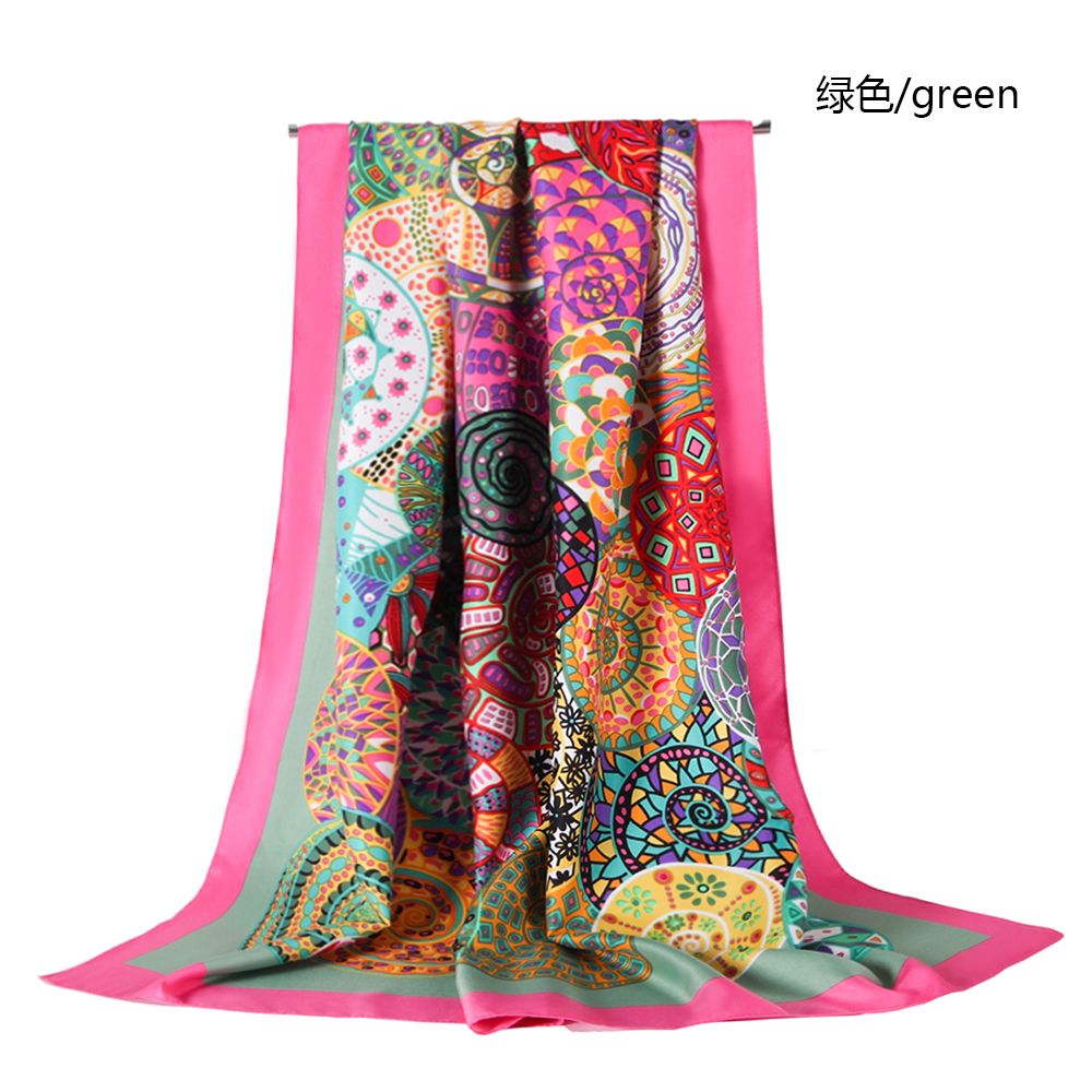 Manufacturers Direct Twill Silk Colorful Snail Pattern Scarf For Women Feel Like Silk undefined