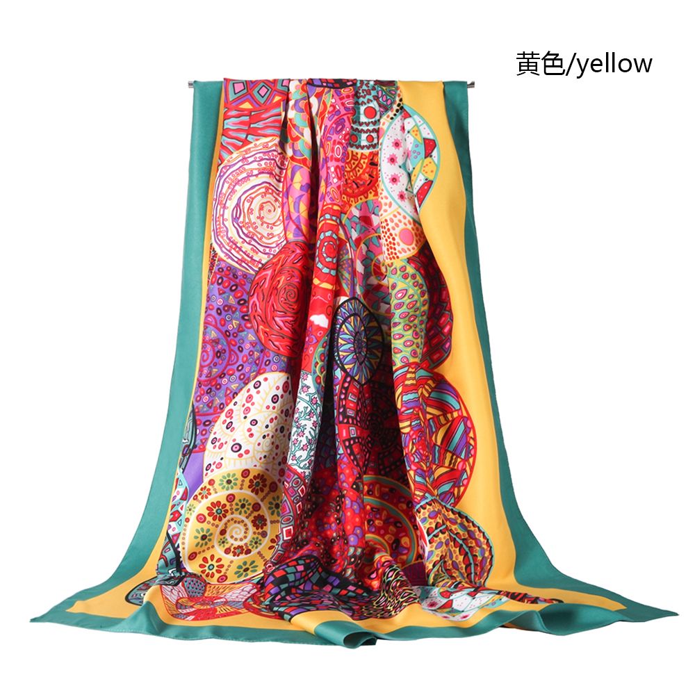 Manufacturers Direct Twill Silk Colorful Snail Pattern Scarf For Women Feel Like Silk undefined