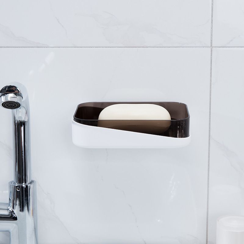 Direct sales bathroom soap box wall-mounted seamless adhesive bathroom draining soap rack storage box creative storage Specification drawing