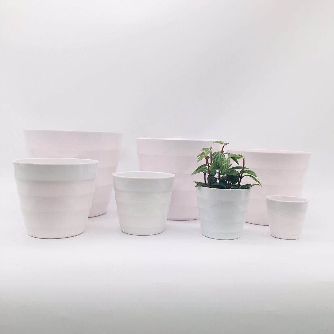 Factory direct sales of best-selling plastic flower POTS Y02, coarse-textured flower POTS, melamine flower POTS, plastic flower POTS, and imitation porcelain flower POTS details Picture
