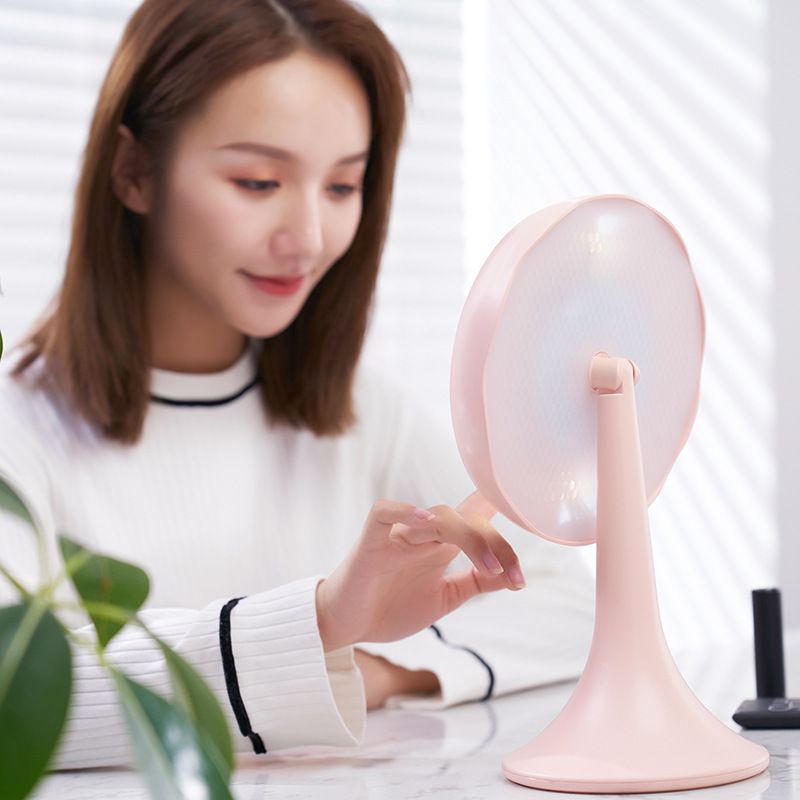 Direct-sale desktop LED makeup mirror with light, dormitory desk lamp, rechargeable folding mirror, creative mirror with light, mirror available for retail full figure