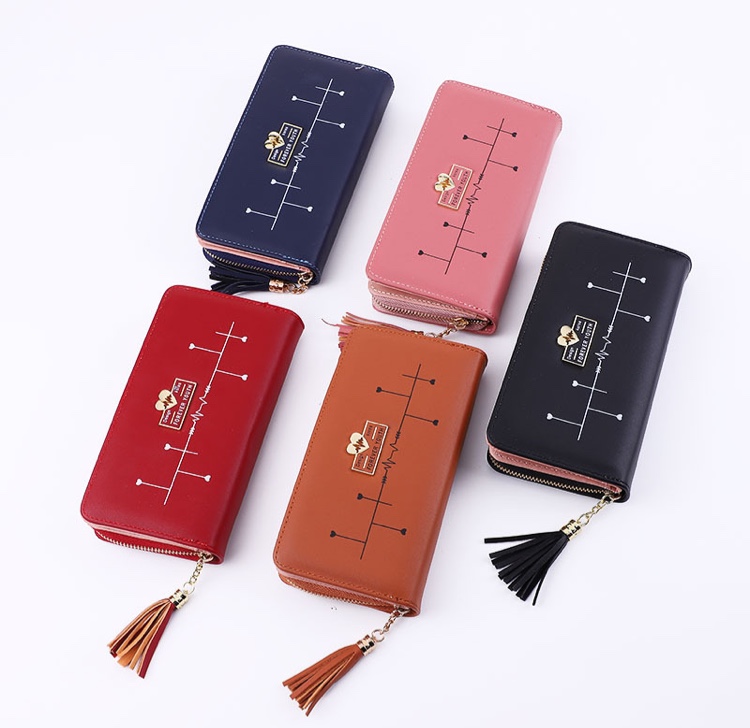 Ladies long zipper bag + loose leaf card bag thumbnail