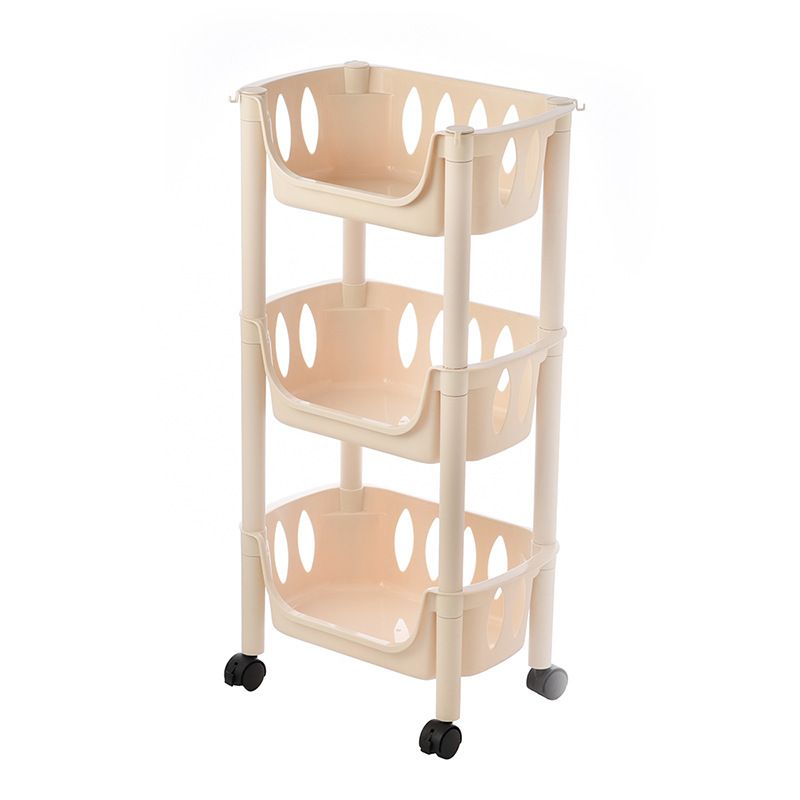 Three-layer storage rack, three-layer miscellaneous rack direct sales, thickened kitchen storage rack, floor-standing multi-layer storage rack, household vegetable storage basket, supplies storage and organization rack 1004-1 Item Picture