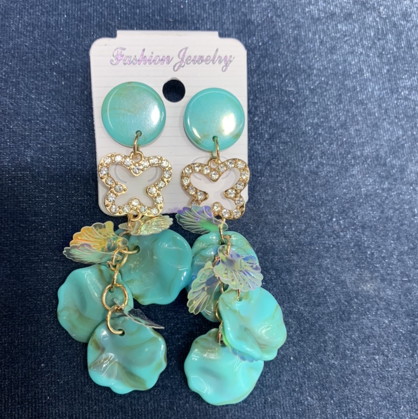 Iris stud earrings are popular in Europe and America thumbnail