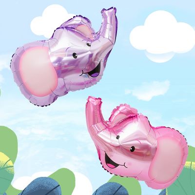 For the 100th day of the baby elephant's first birthday, decorate with aluminum film balloons, birthday cartoon aluminum film balloons, and children's birthday 1 details Picture