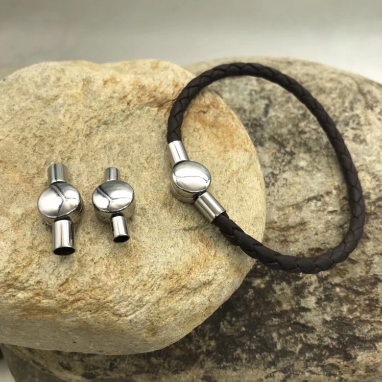 Genuine leather stainless steel bracelet, fashionable and retro, multi-layer genuine leather woven stainless steel bracelet undefined
