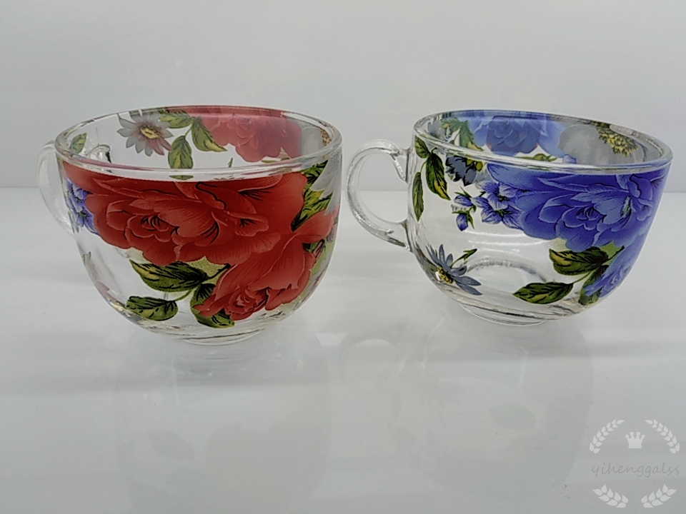 Factory direct sale of decal round glass Cup gp-50F