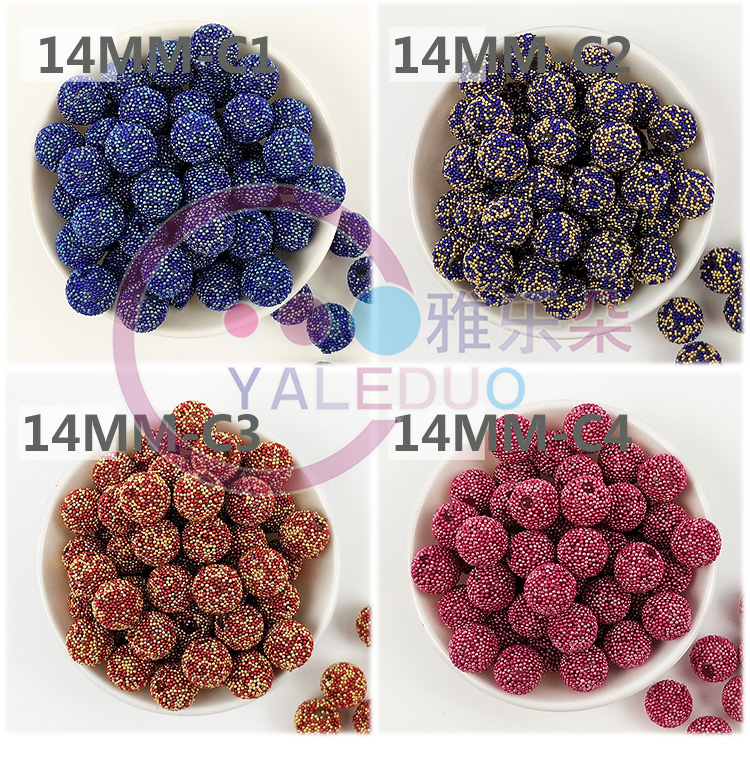 22mm单孔亚克力米珠球耳环挂件吊坠弱视穿针训练发圈饰品服装配件详情图6