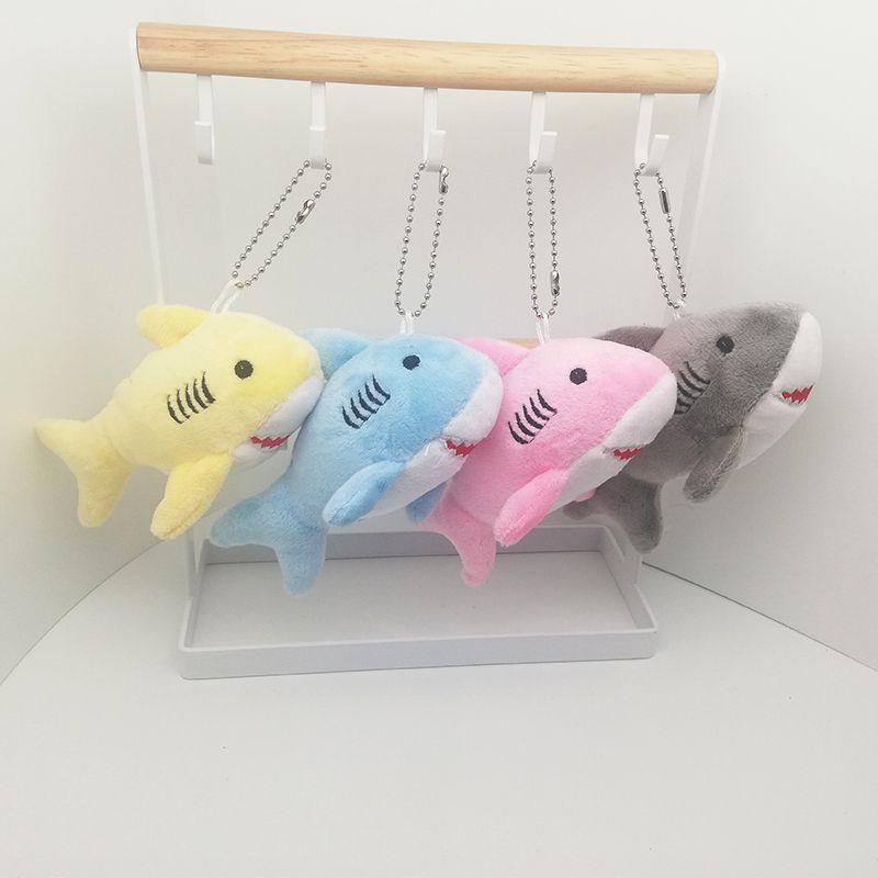Cartoon shark plush toy pendant, wedding throwing doll, claw machine doll, bag pendant, headwear accessory for women
