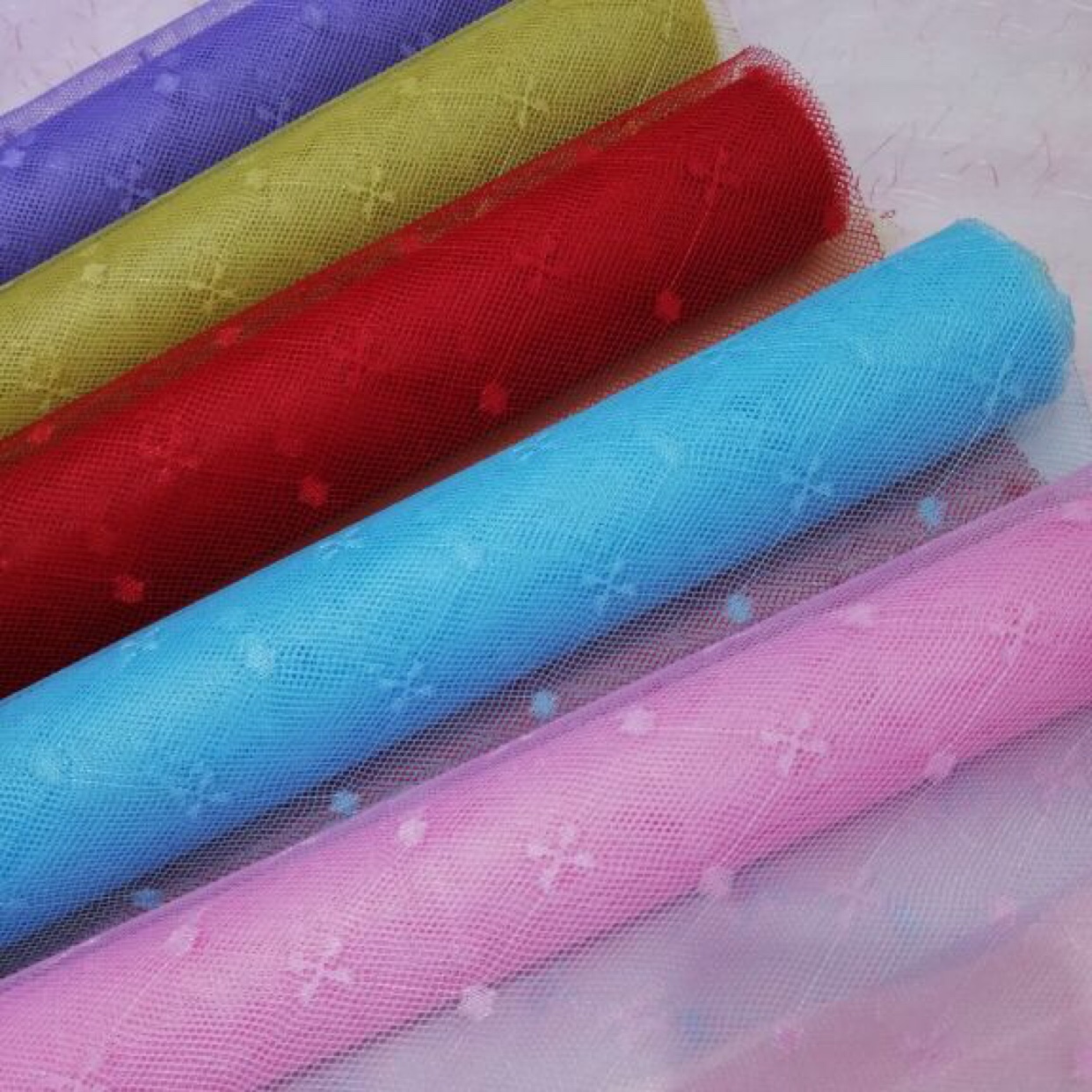 Plain small plum gauze net series flowers gift package decoration thumbnail