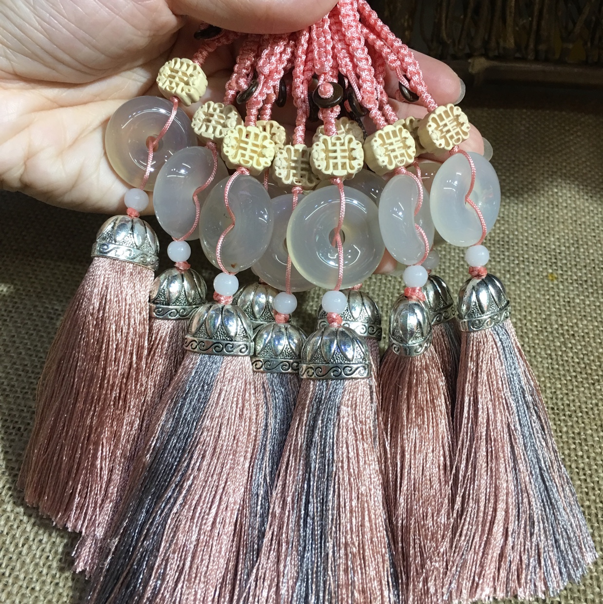 Chalcedony peace keychain Item Picture