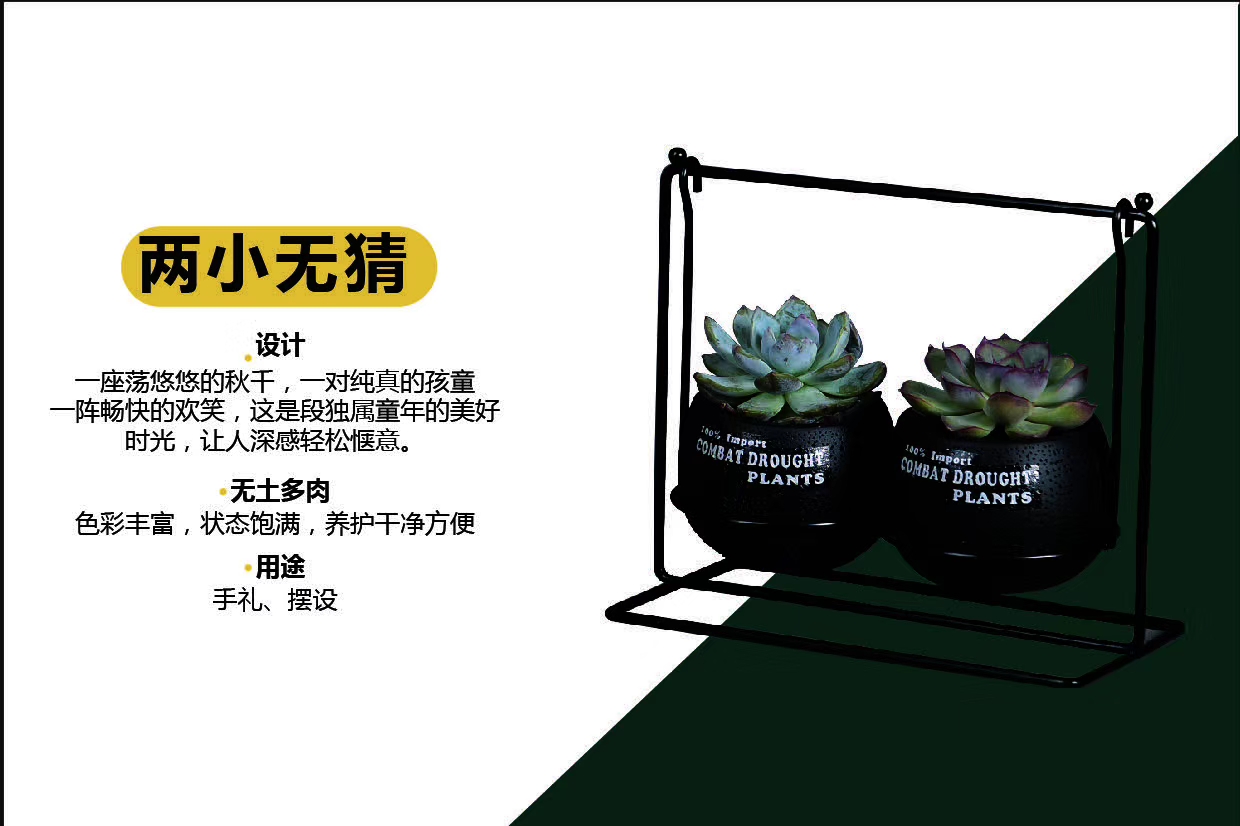 Iron frame flowerpot undefined