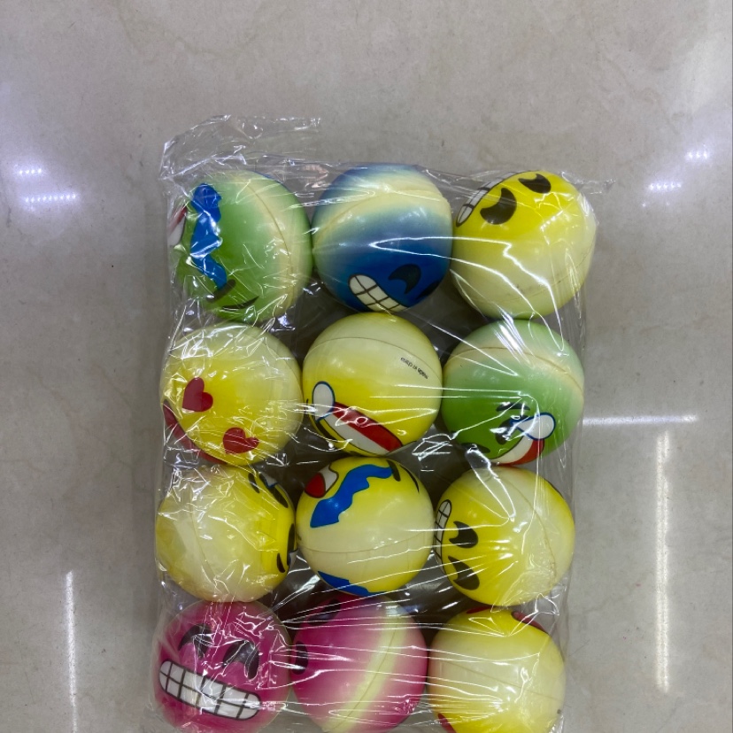 7.6 cm cartoon bread expression pu ball Sponge ball pressure ball