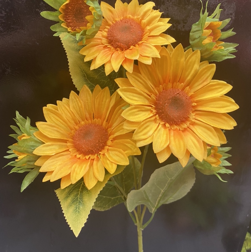 Factory direct sales of 7-head simulated sunflowers, wholesale of simulated flowers, bunches of single sunflowers, wholesale