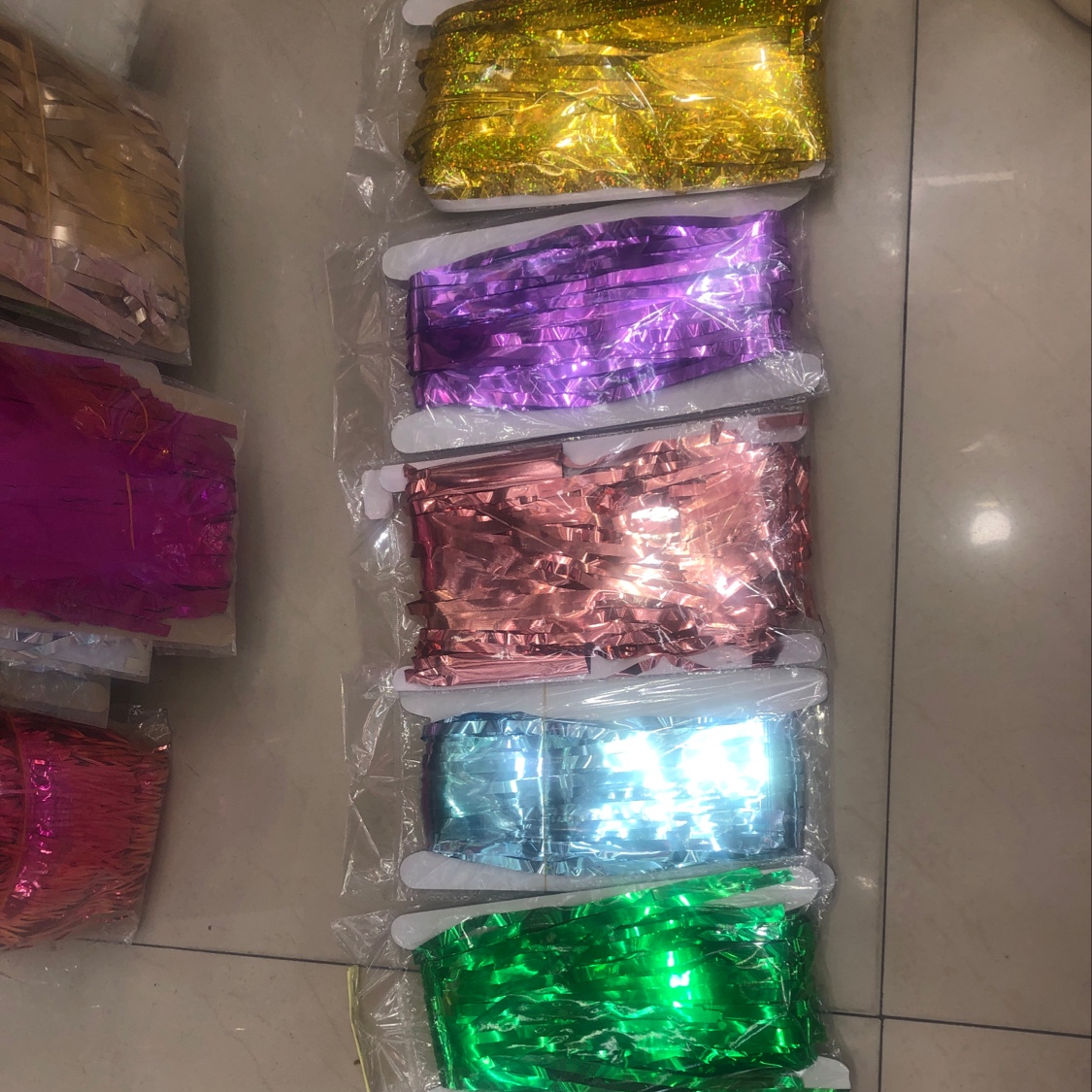 Wholesale of tassel, streamer, rain silk curtain hanging strips and colored strips 01