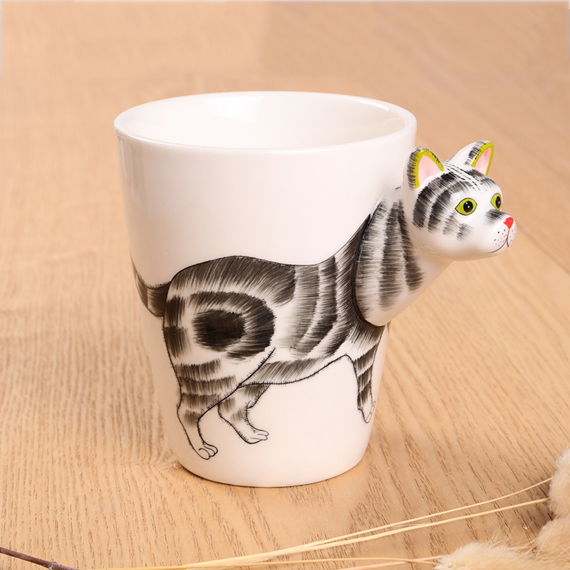 Creative 3D animal ceramic mugs, couple edition event gifts, water cups, advertising cups undefined