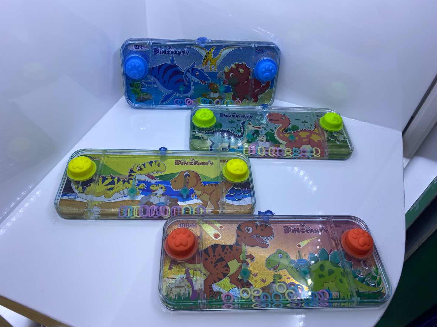 经典套圈游戏机双按键镭射透明水机恐龙系列