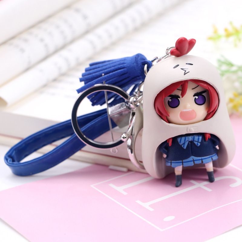 Selected Korean velvet rope pendants and keychains from the loveliveQ series of anime-related figurines undefined
