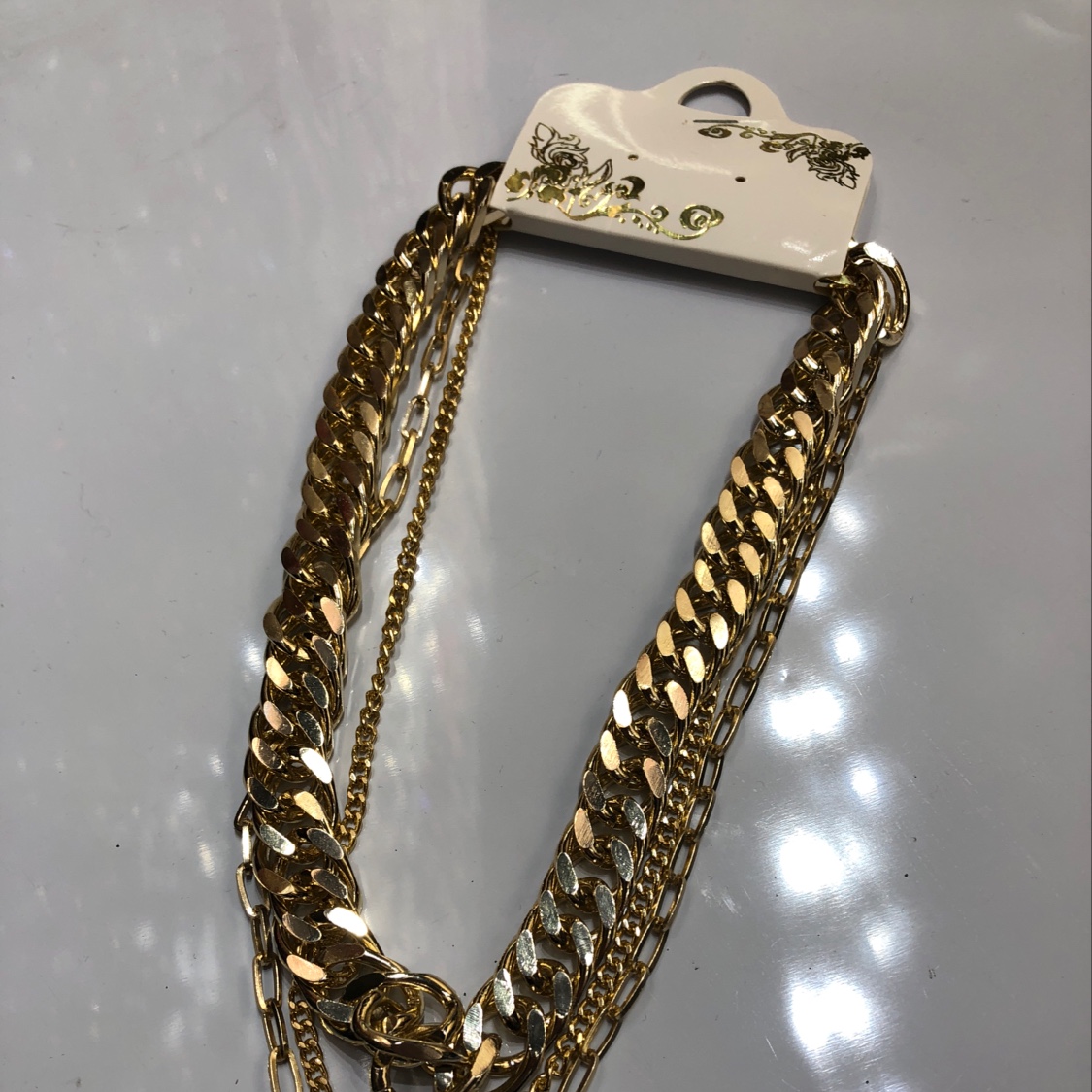 Aluminum chain necklace details Picture