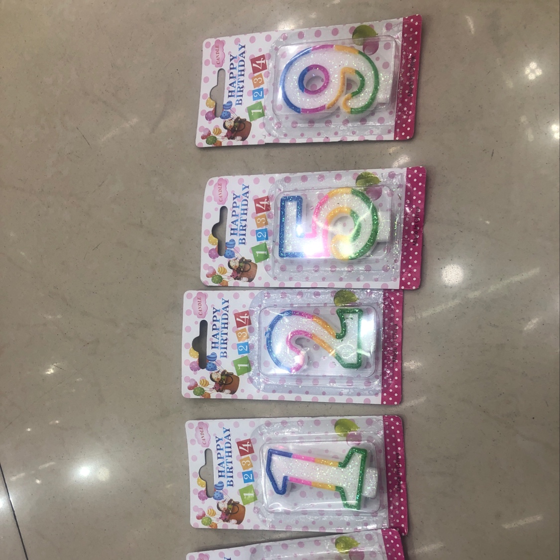 Digital Color Edge Candle Birthday Candle Party Wholesale 01 full figure
