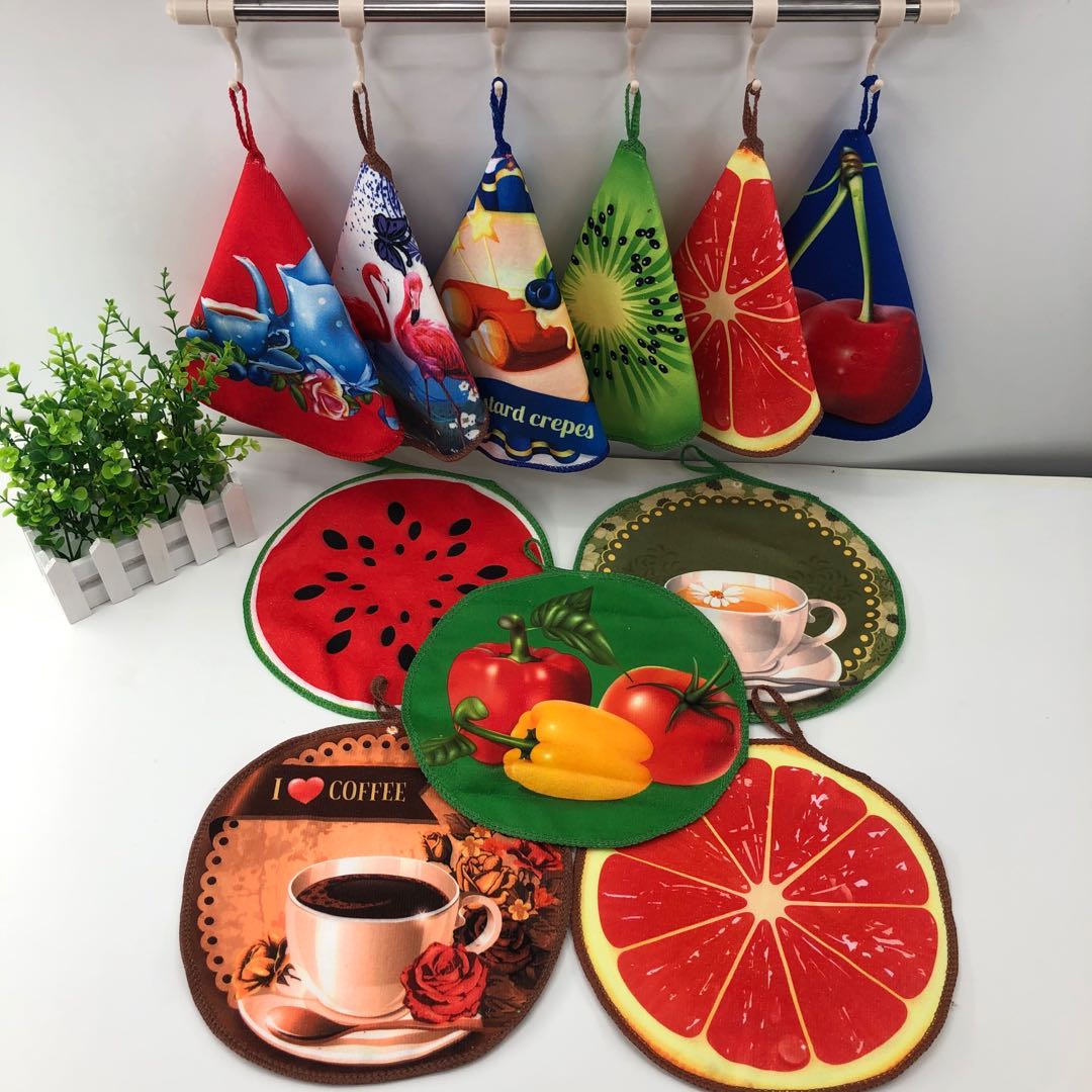 Foreign trade small placemats, round placemats, non-fading, printed