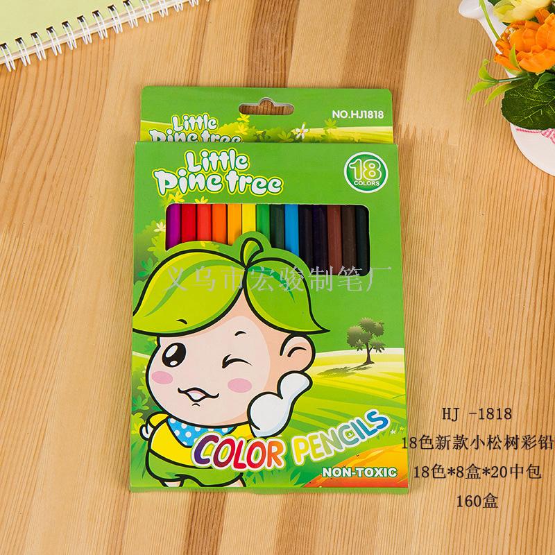 Yiwu buena carga pequeño pino lápiz 18 colores de alta calidad color plomo hexagonal rod disponible en stock Specification image