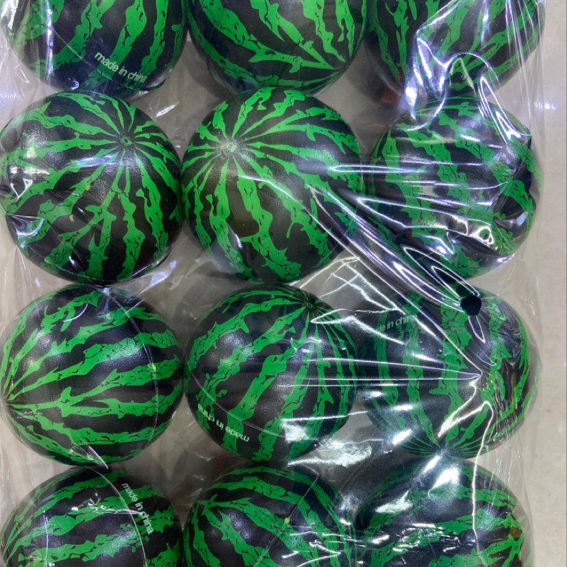 7.6 cm watermelon fruit balls, pu balls, sponge balls, pressure balls Specification image