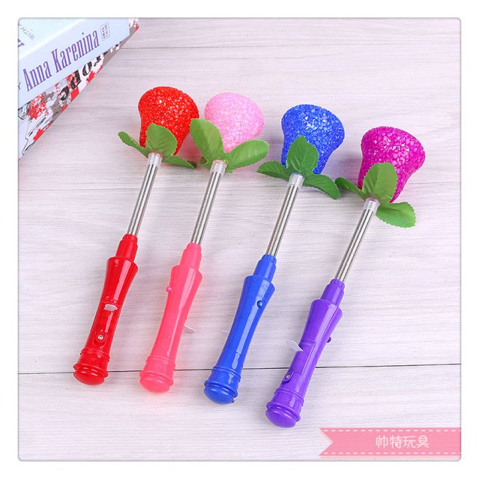 Particle small heart five-pointed star rose flash stick details Picture