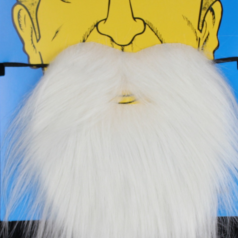 Halloween masquerade ball costume party performance supplies: black beard, white Santa Claus beard Item Picture